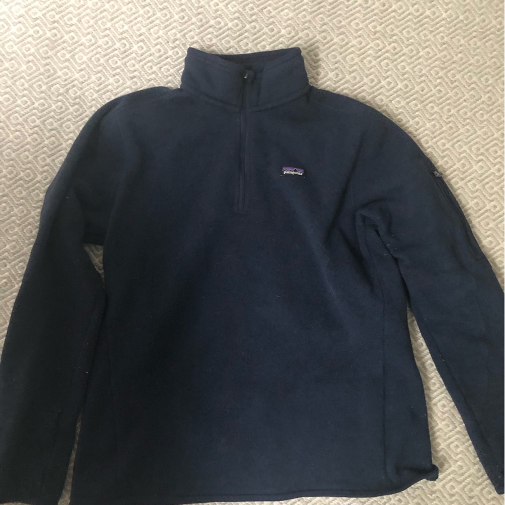 Patagonia Navy Pullover Quilted Sweatshirt Size L